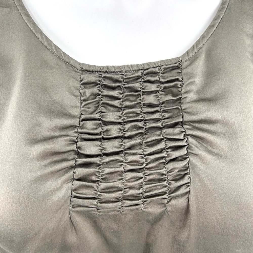 BY CHICO'S GREEN SILK FRONT RUCHED TOP TANK - XL/16/CHICO'S 3 - Picture 2 of 5